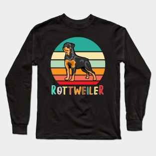 Vintage Retro Rottweiler Long Sleeve T-Shirt